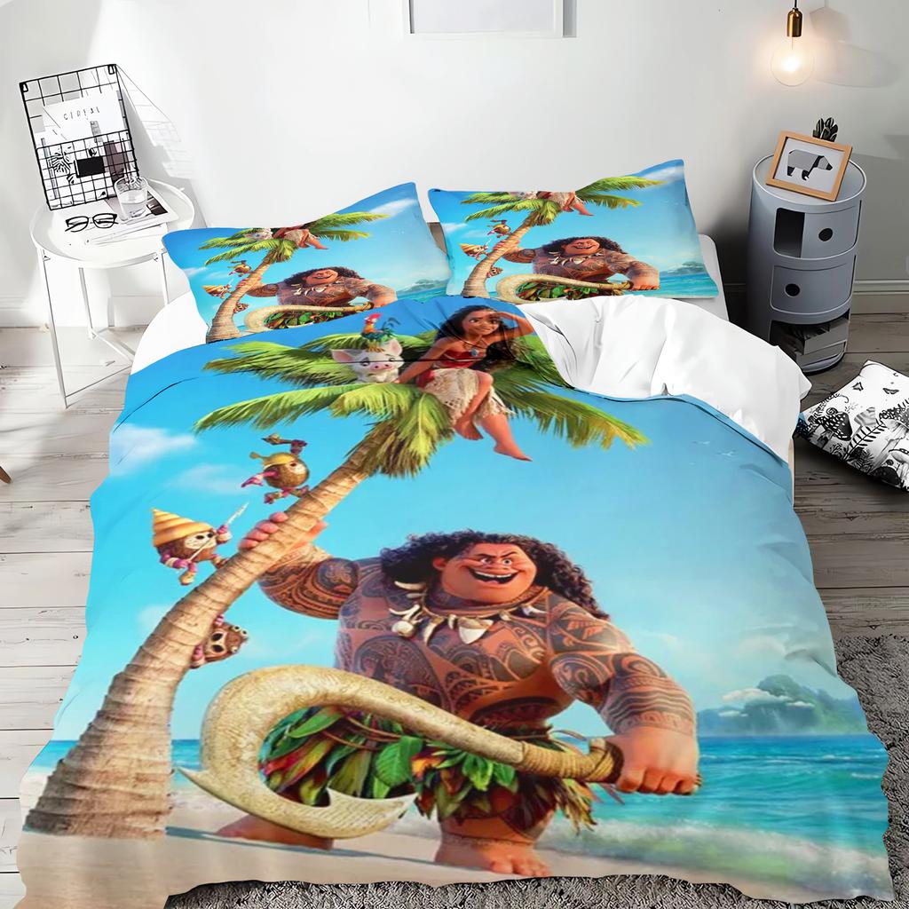Moana Duvet Cover Set Comforter Bedding 3d Children'S Bedding Set 3-Piece 1 Quilt Cover King Size