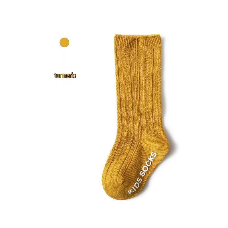 Summer Non-Slip Baby Floor Socks - Solid Color Mid-Tube for Boys & Girls