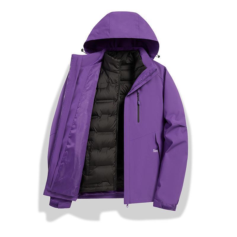 Autumn/Winter 2024 High-End Windproof Jacket with Three-Proof Fabric & 90% White Duck Down Liner for Couples