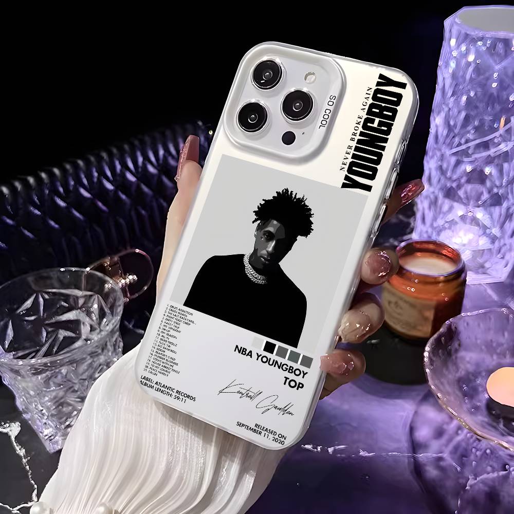 

Epc Rapper Y-YoungBoy Phone Case For iPhone 17 Air 16e 15 14 13 12 11 Pro Max Plus Mini Multicolor Matte Metallic Aurora Funda iPhone 15 Pro Max