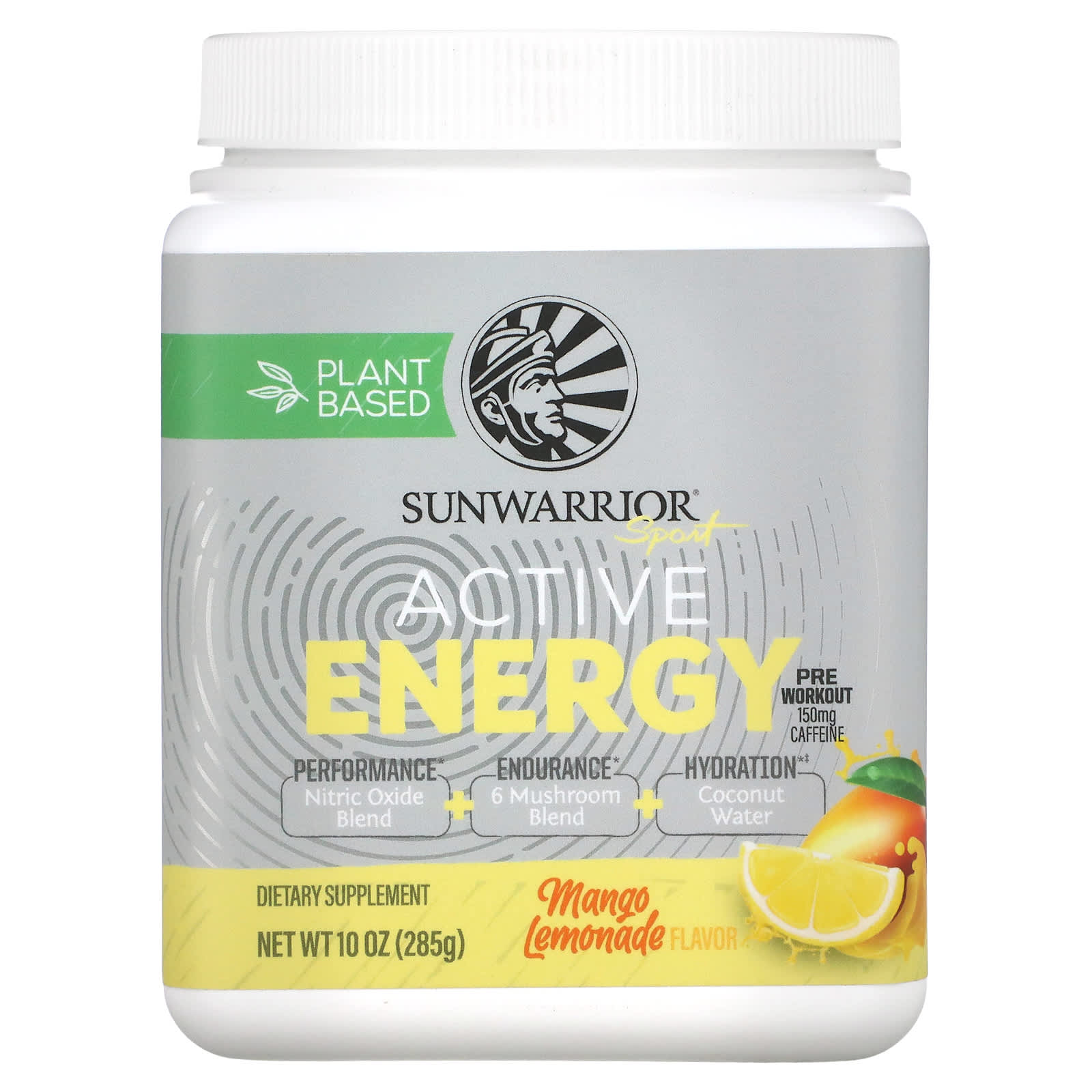 

Sunwarrior, Sports, Active Energy Pre-Workout Supplement, Mango Lemonade, 10 oz (285 g)