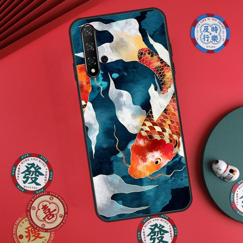Koi Fish Carp For Huawei Nova 5T 9 10 SE 7i 8i 11i 12i Y73 Y72 Y61 Y91 Y60 Y70 Y90 P20 P30 P40 Lite Case