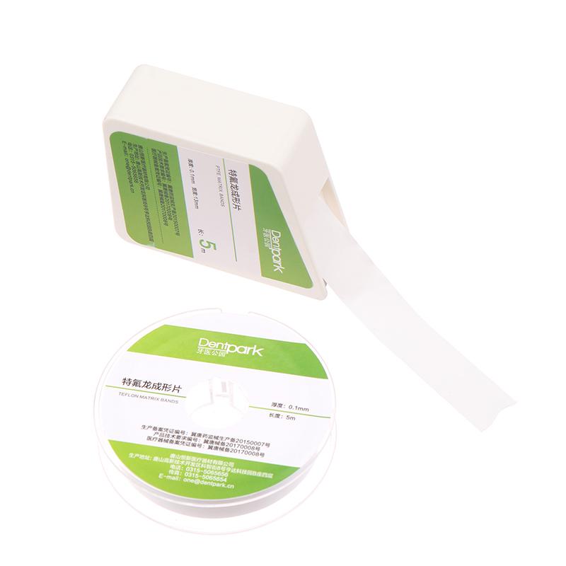 5M Dental Teflon Matrix Bands White Ptfe Raw Material Belt Contoured Matrices Thickness 0.1Mm Dentistry Materials