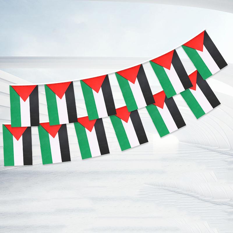 1421cm 5meter 20pcs Palestine String Flag Polyester Banners Office Home Decor