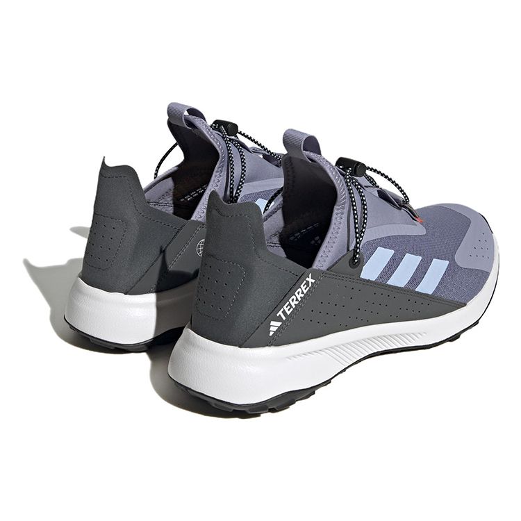 Adidas Voyager 21 Fabric Slip-Resistant Durable Lightweight Mid-Top Outdoor Functional Shoes Unisex Shoes Gray Blue HP8627