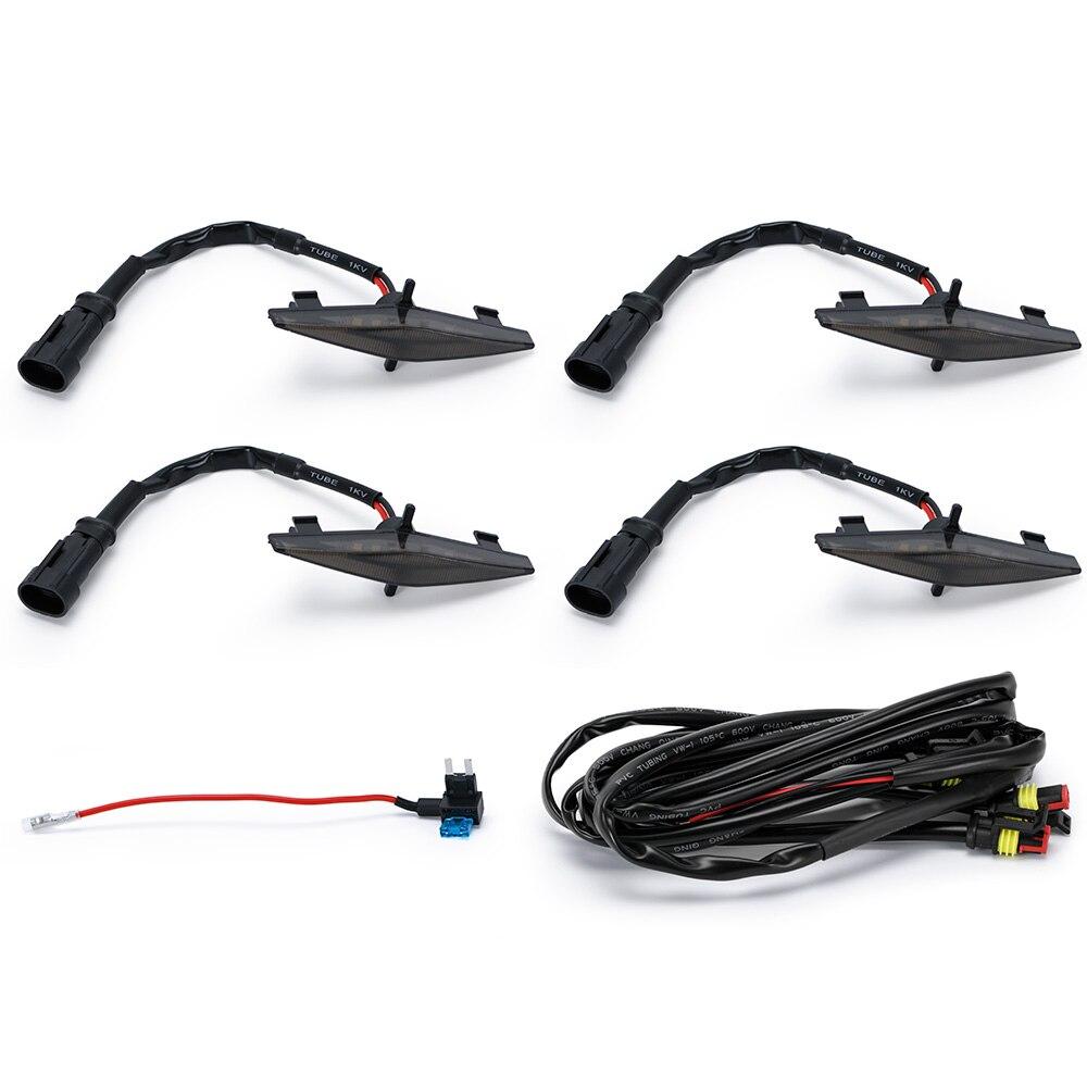 

Набор из 4 предметов, дымчатые линзы, янтарно-белый комплект освещения передней решетки для решетки радиатора Toyota 4Runner TRD Pro 2014-2019 годов, включает 12 В