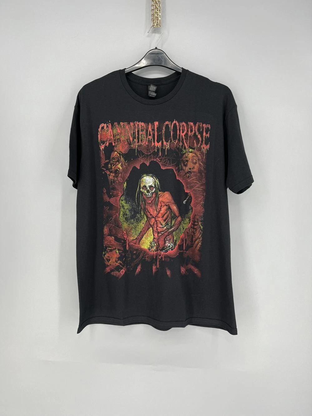 Vtg 90 s Cannibal Corpse Band Black Short Sleeve Unisex Tshirt Reprint KH8198 L