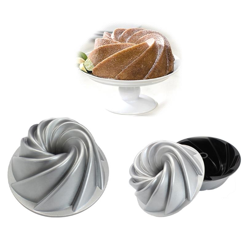 Cake Pan Non Stick Shaped Tube Pan For Oven Baking Floral Whirlwind Shape Mold