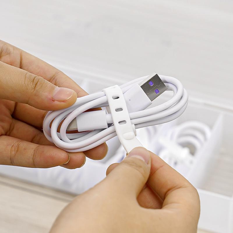1Pc Transparent Data Cable Storage Box Plastic Data Line Storage Container for Desk Headset Stationery Multifunctional Storage