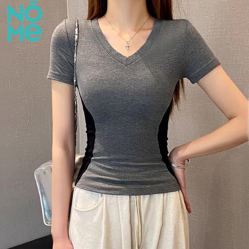 NOME Women s Ribbed Short Sleeve T-Shirt 2XL