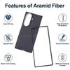 YTF dla Samsung Galaxy Z Fold 7 Etui z włókna węglowego aramidowego Pokrowiec Kevlar Ultra-cienki Fold6 Lekkie Etui ochronne Etui W26