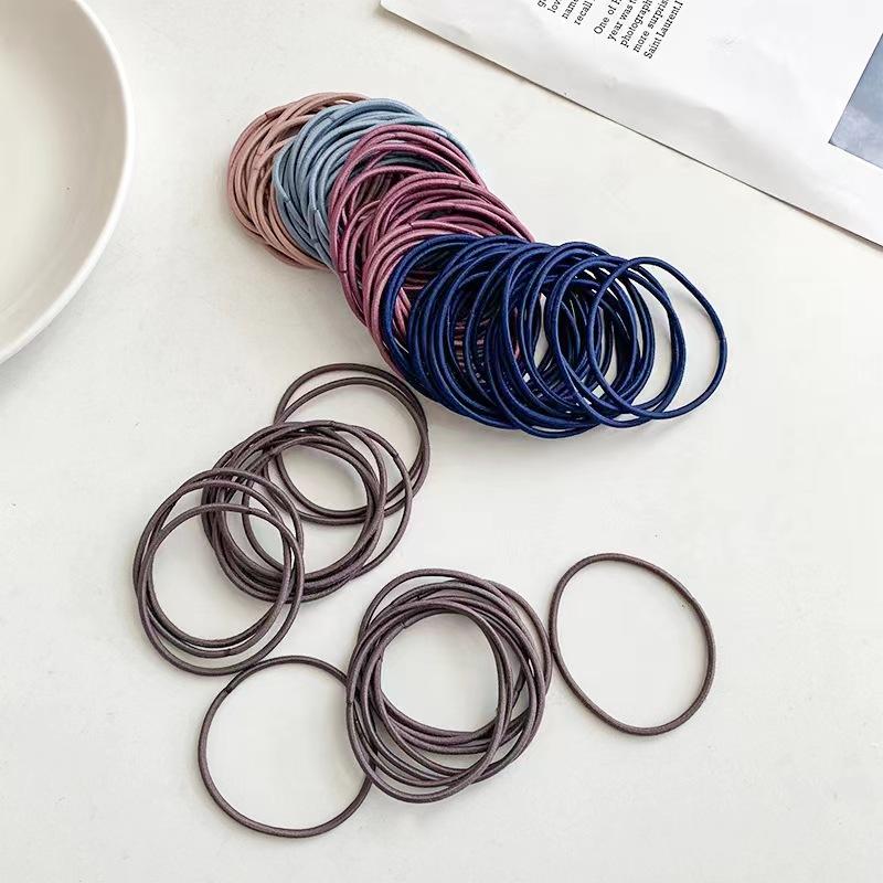 Simple Small Circle, Thin Hair Rope, Hair Tie, High Elastic Rubber Band, Basic Hair Band, Headrope, Headgear, New Year'S Hair Accessories.