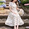 ZANZEA Women Casual Round Neck Floral Print Loose Short Sleeve Dress