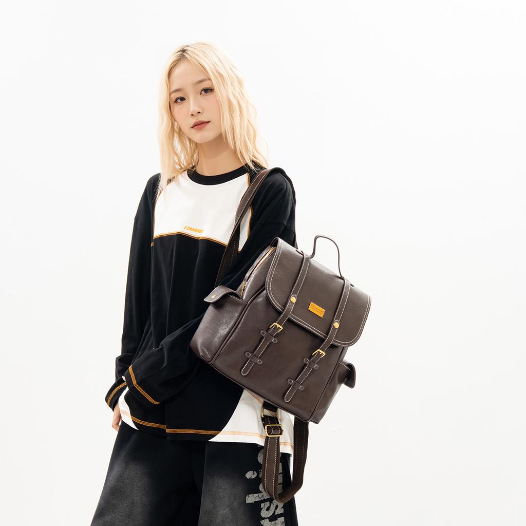 Retro Versatile Backpack Premium Backpack Female Couple Large Capacity Crossbody Casual Commuter Bag