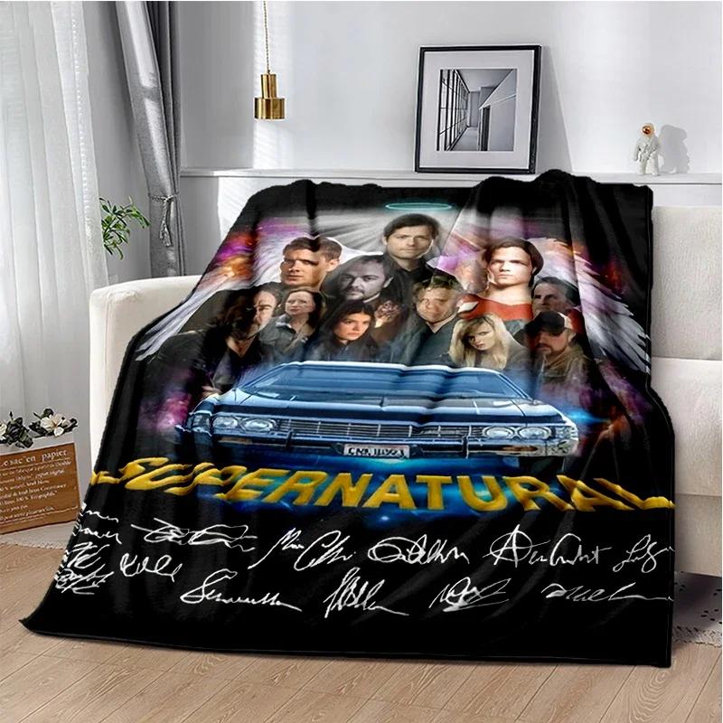 Supernatural join the hunt Throws Blanket Sofa Hiking Picnic Super Soft Quilt Fashion Bed Thermal Flannel Blanket birthday gift