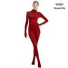 Women's Solid Color Zentai Bodysuit with Attached Hands and Feet - Dancewear Tight Suit for Stage Performance