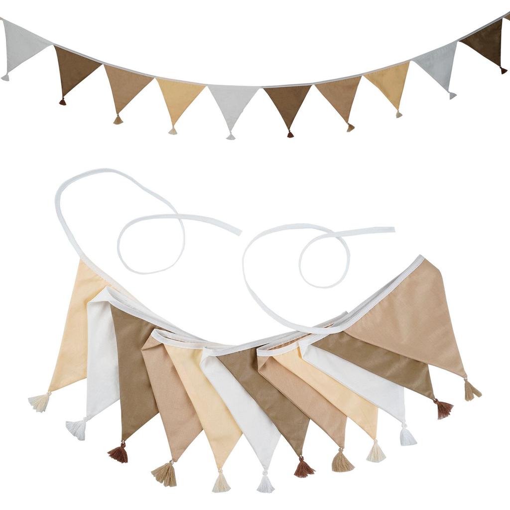 Nordic Cotton Tassel Triangle Bunting for Weddings, Photos, and Kindergartens