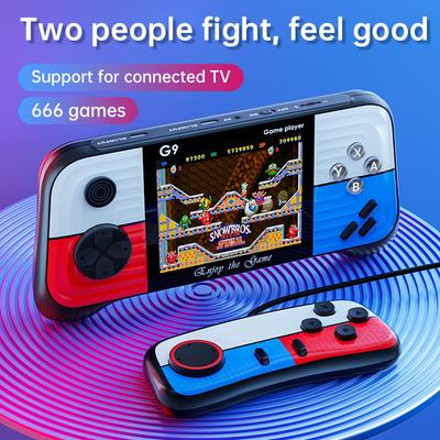 G9 3.0 Inch Nostalgic Handheld Game Console 666 Free Games 8 Bit Mini Portable Retro Game Player Machine Support TV Out Gamepads