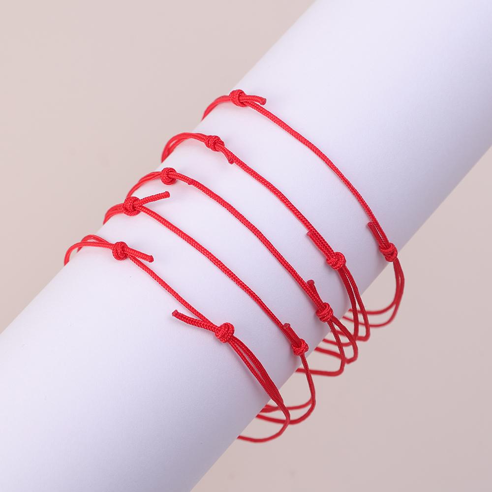 10-50pcs Thin Red String Bracelet for Women Men Adjustable Simple Rope Braided Bracelets for Good Lucky Handmade Couple Jewelry