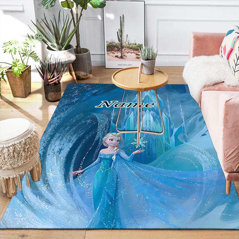 Custom 1Pc Elsa'S Frozen Fantasy Rug Office Carpet Indoor Outdoor Entrance Doormat Nonslip Soft And Comfortable Living Room D91664