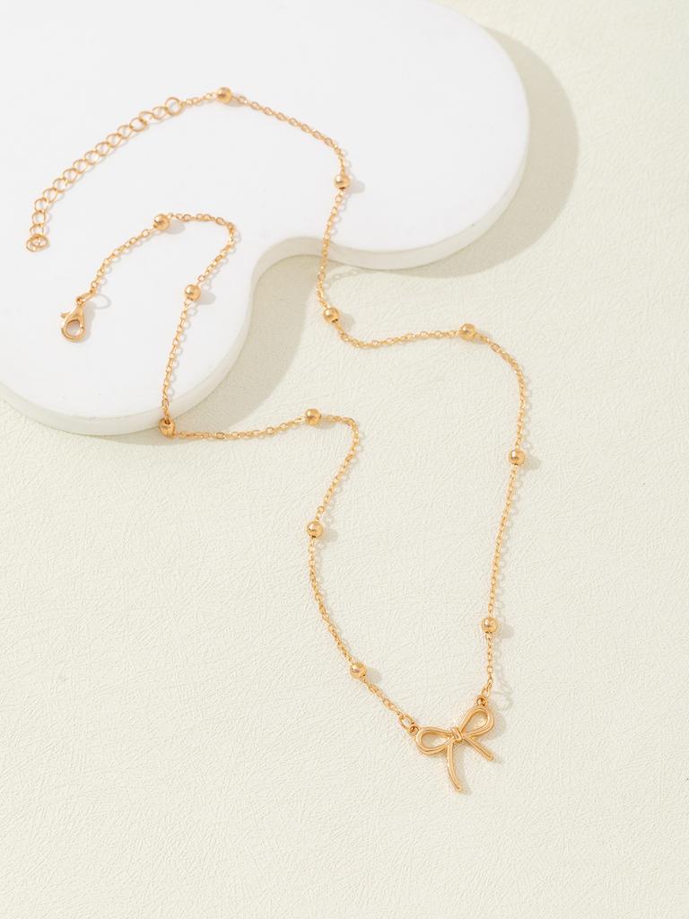 Sweet Cute Pendant Necklace Bow Fashion Women Jewelry  Unique