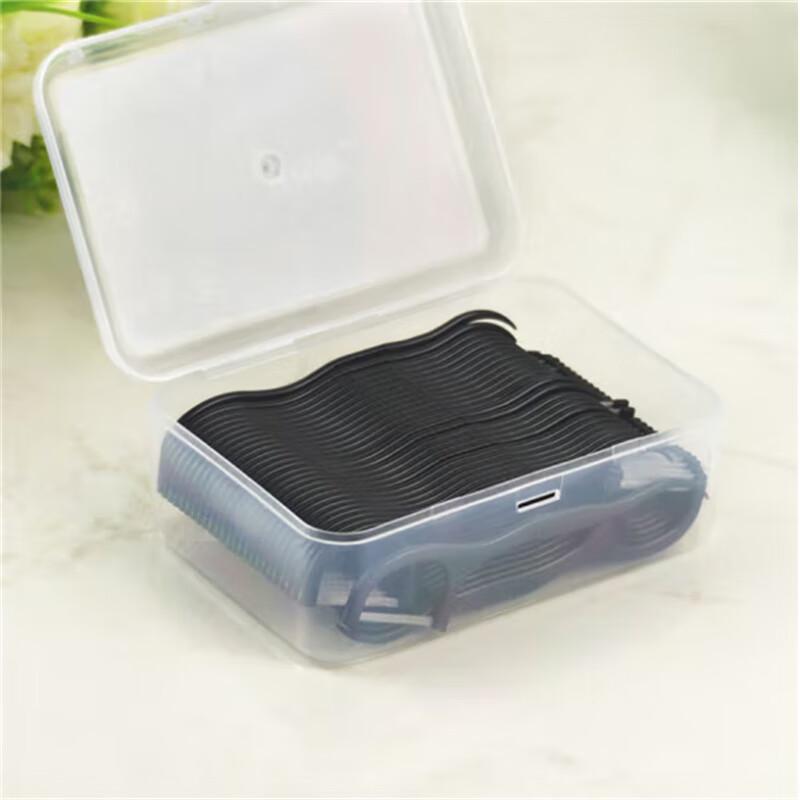 Chidian Disposable Bamboo Charcoal Flat Dental Floss Picks (10 Boxes)