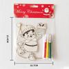 Christmas DIY Cartoon Wooden Easel: Creative Colorful Doodle Board Hanging Decoration