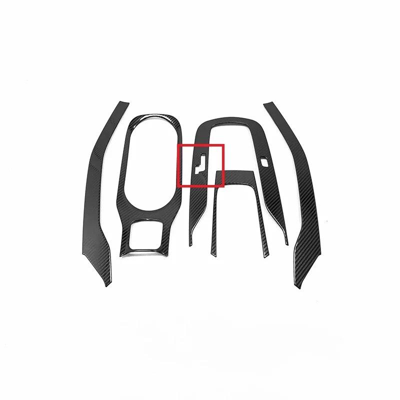 5 Pcs Stainless Steel Carbon Fibre Gear Shift Panel Water Cup Holder Cover Trim For Toyota Corolla Interior Accessories
