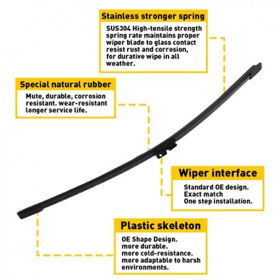 Zadní raménko stěrače a lišta pro VOLVO XC90 2016-2018 32219752 Kvalita OEM