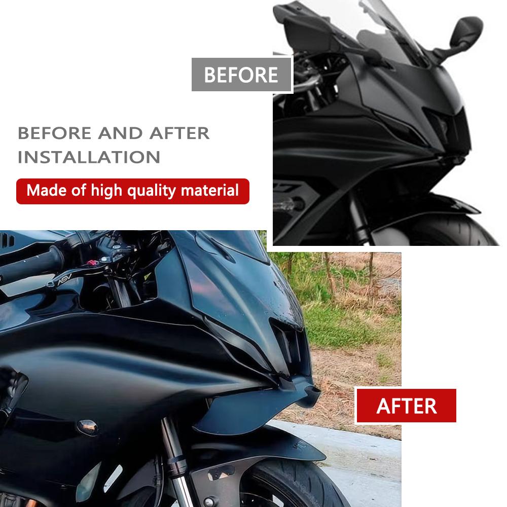 For Yamaha YZF R7 YZF-R7 YZFR7 2022-2025 2024 Motorcycle Winglet Aerodynamic Side Wing Kit Wind Spoiler Lower Shroud Front Wing