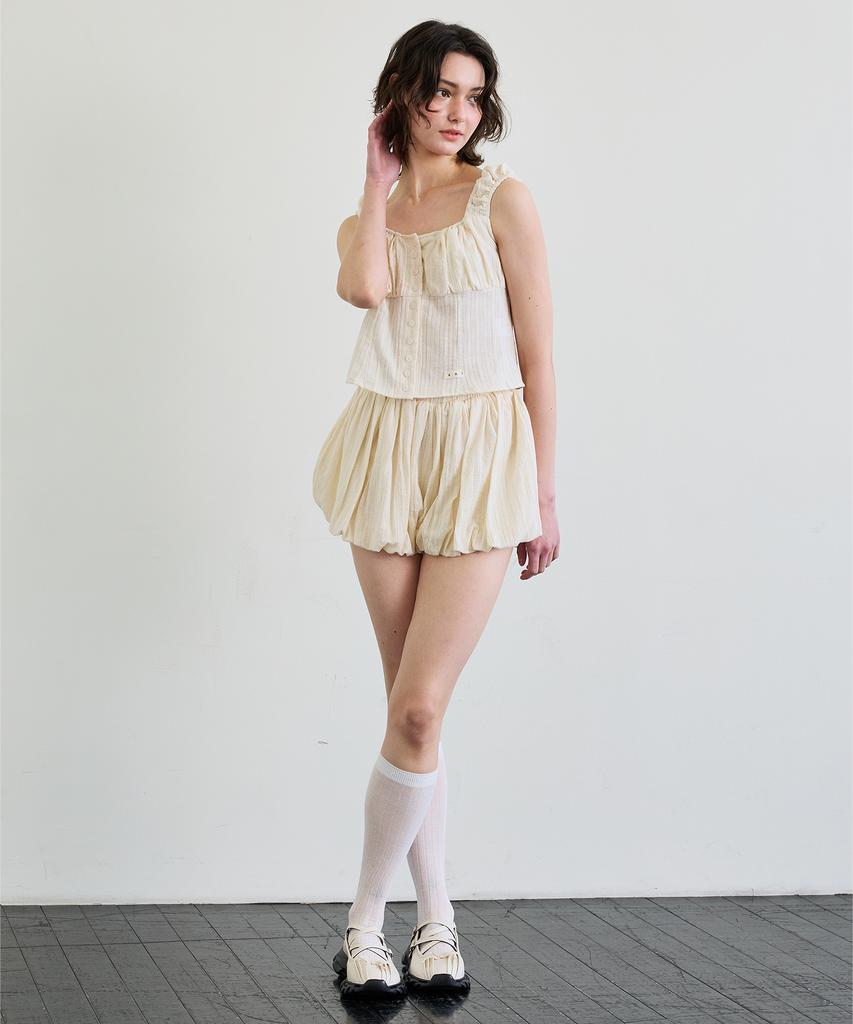 Alikim Cuddly Balloon Skirt Pants/Beige