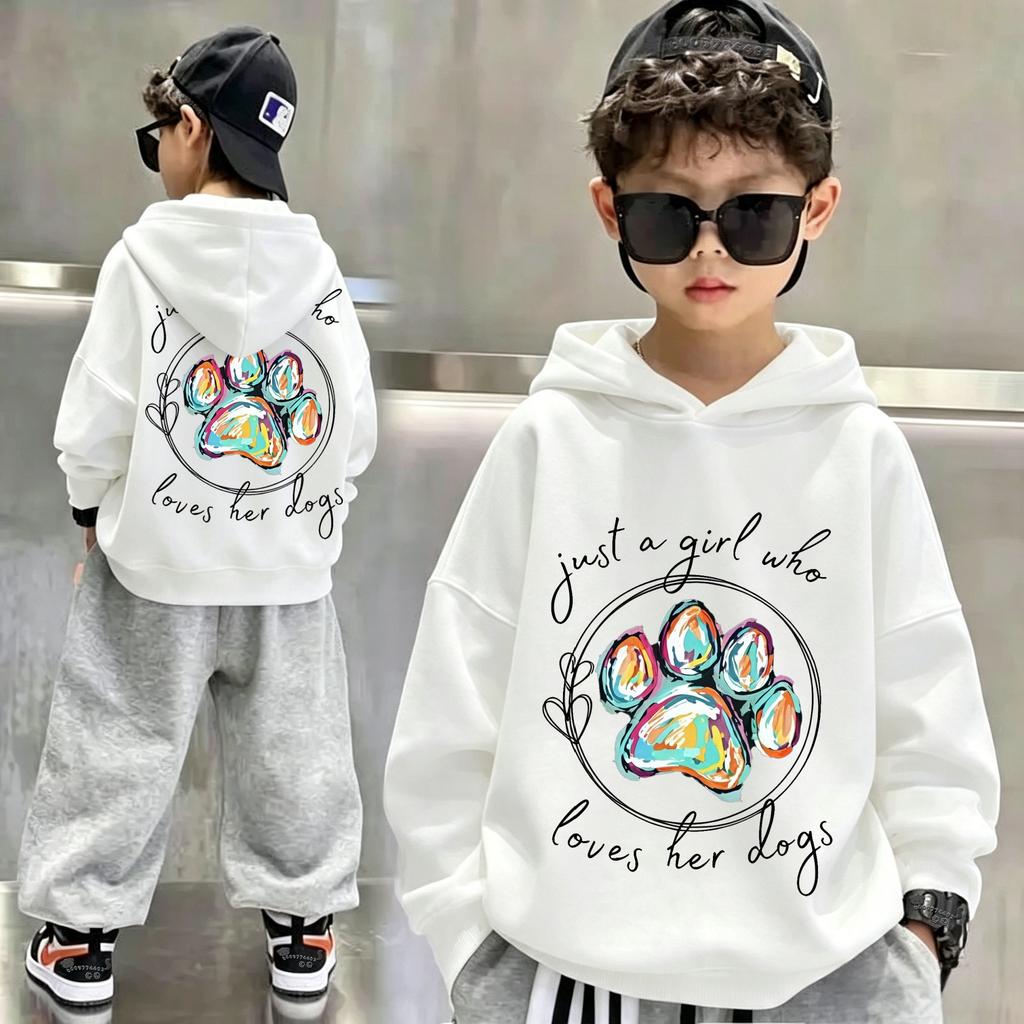 Latest Children's Retro Fun Spider-print Pullover Hoodie. Boys' and Girls' Loose and Comfortable Turtleneck Sweaters.