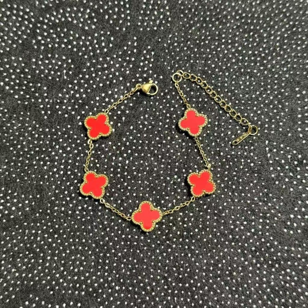 New Arrival Titanium Steel Casual Bracelet Four-leaf Clover Elegantfashion Women's Bracelet