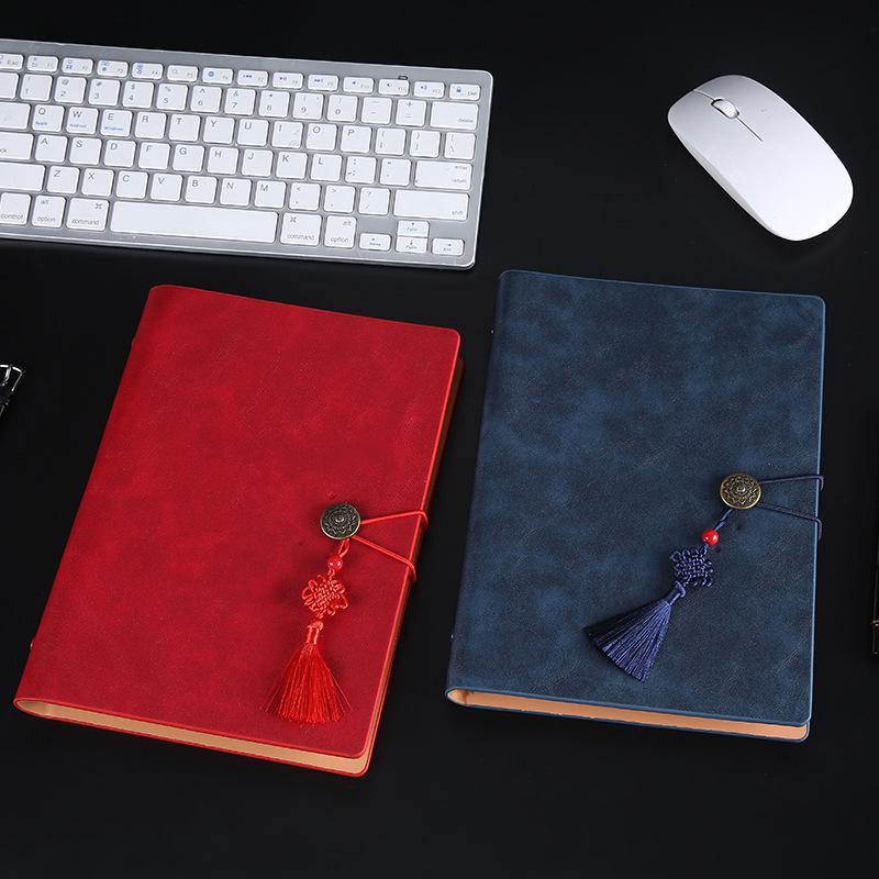 Retro Chinesischer Knoten A5 Loseblatt-Notizbuch - Business-Stil B5 Notizblock mit individuellem Logo