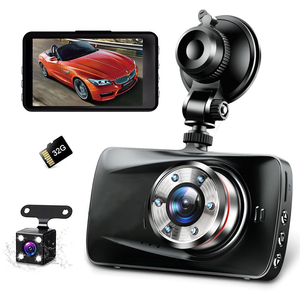 DWCQRTM První v palubní kameře Přední a zadní kamera Malá palubní kamera 1080P Technologie korekce obrazu LCD obrazovka Širokoúhlá autokamera s