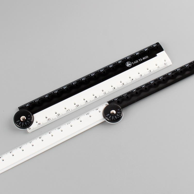 Art 1pcs Folding ruler black and white simple ruler graphic folding ruler student learning supplies creative stationery