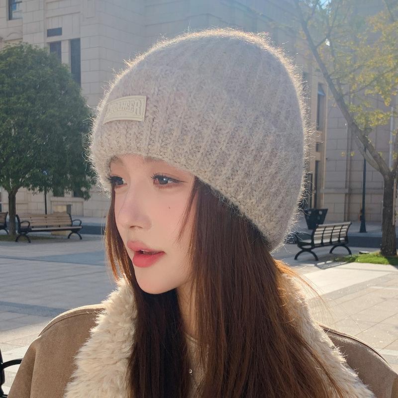 Ear Protection Wool Hat Women's Autumn and Winter Plush Hat Warm Knitted Hat Winter Hats for Women, Beanies for Women, Hats for Women Winter