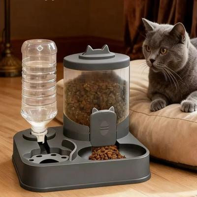 2-in-1 Pet Food Dispenser Automatic Slow Cat Dog Bowl Durable Pet Water Dispenser  Dry Food Use