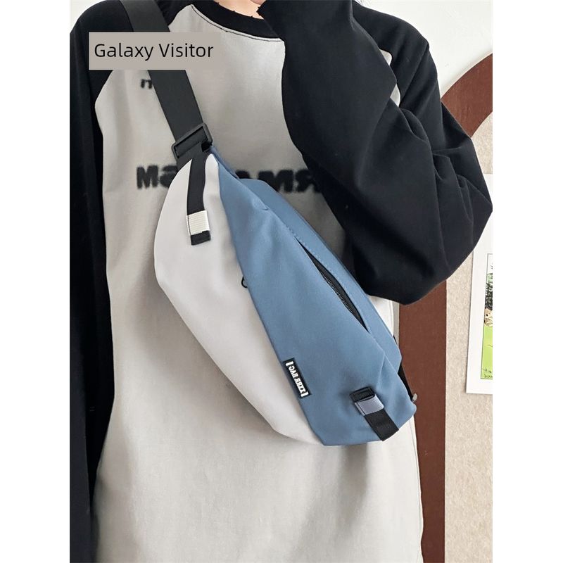 

Japanese Style Neutral Trendy Athleisure Couple Crossbody Bag Blue