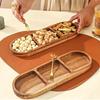 Good-Acacia Wood Breakfast Tray With Dividers - Modern Minimalist Style Trays, Tableware Trays, Decorative Trays