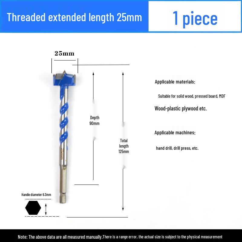 Extra Long Wood Hole Saw & Drill Set for Woodworking, Hinge, Plastic, and Door Panels