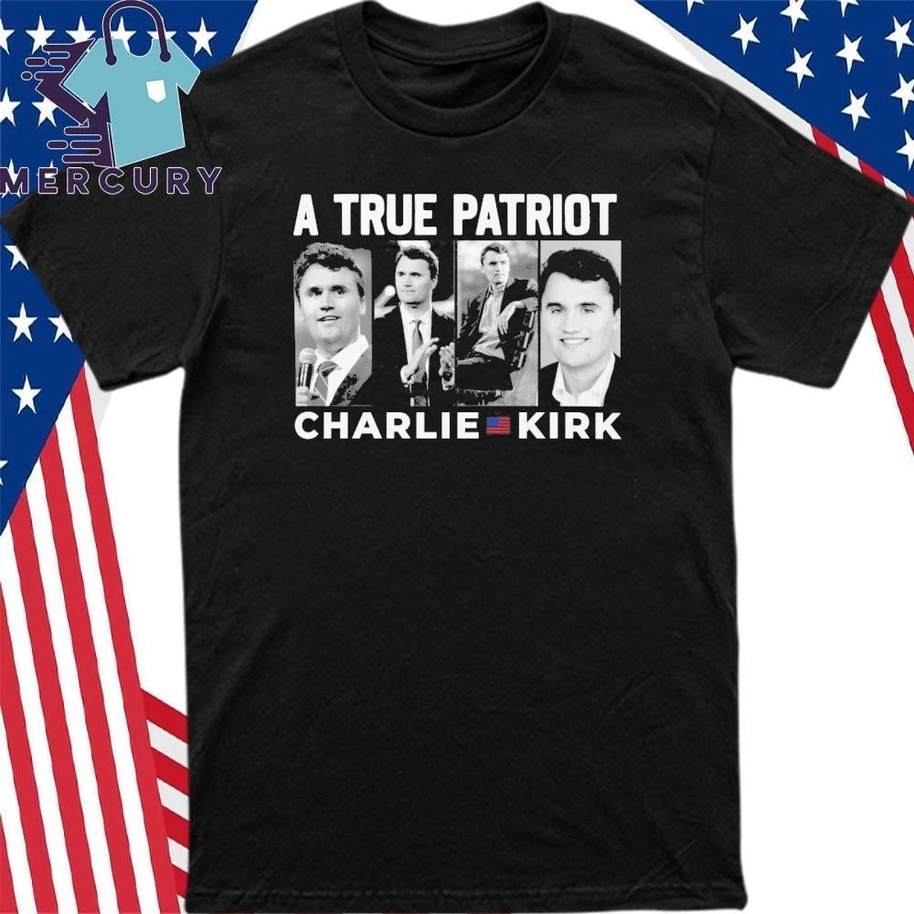 A True Patriot Charlie Kirk Tribute Shirt M
