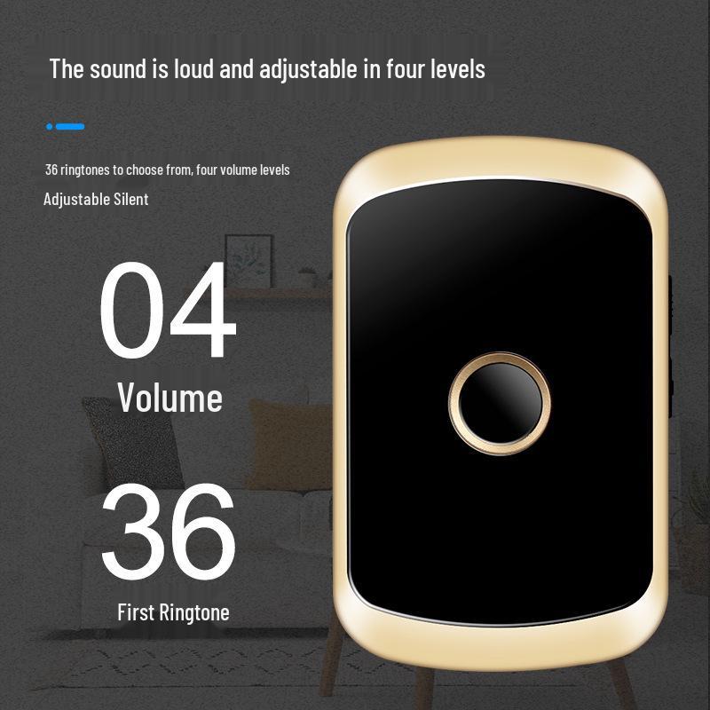 Battery-Free Wireless Doorbell: Long-Range Smart System with 2 Transmitters & 2 Receivers, Waterproof.
