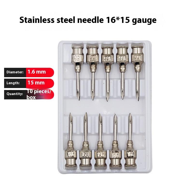 1 Set 20-50 ml Veteriner Alet Şırınga Aşı Enjeksiyonu Ayarlanabilir Doz 304 Paslanmaz Çelik İğne Ucu Dağıtıcı Hayvancılık Kümes Hayvanları