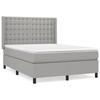 VidaXL Lit à sommier tapissier avec matelas Gris clair 140x200cm Tissu - Modèle 3131753