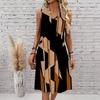 Plus Size V Neck Sleeveless Misty Bamboo Forest Brook Print For Peaceful Zen Getaway