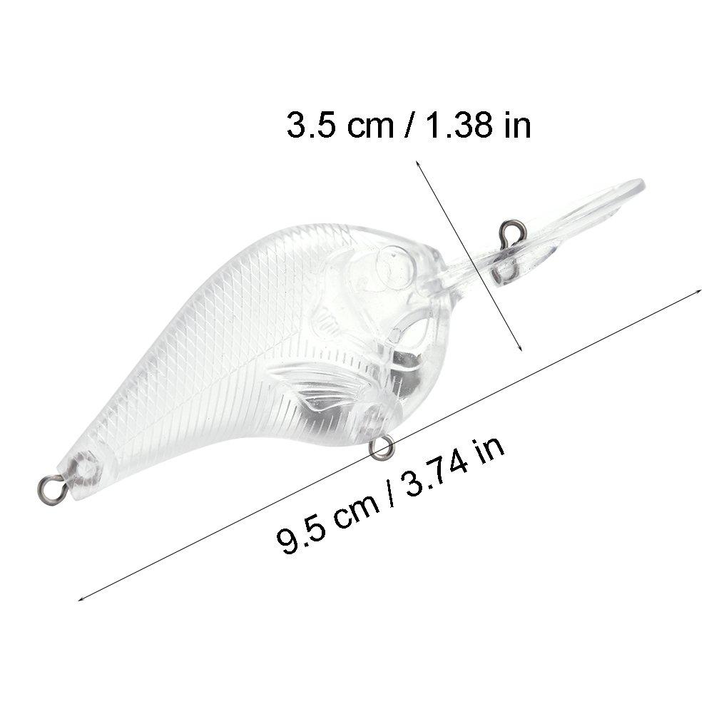 Pack of 10 Unpainted Artificial Bait Fishing Lure Crankbait Blank