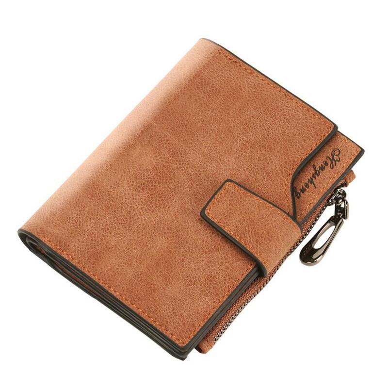 New Women's Wallet PU Leather Short Wallet Made of PU Leather Female Purses Card Holder Foldable Portable Lady Coin Purses