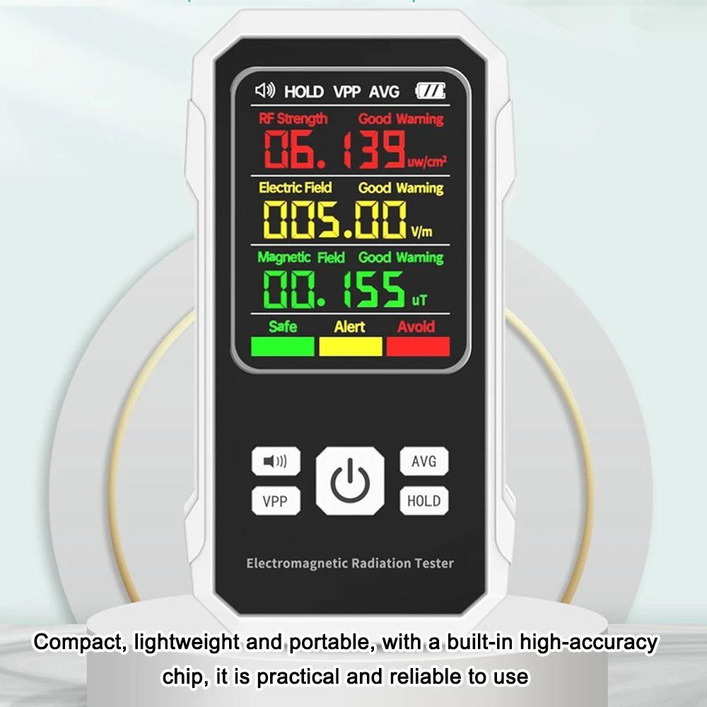 Electromagnetic Radiation Tester Digital Display Electric Magnetic Field Frequency Tester EMF Meter