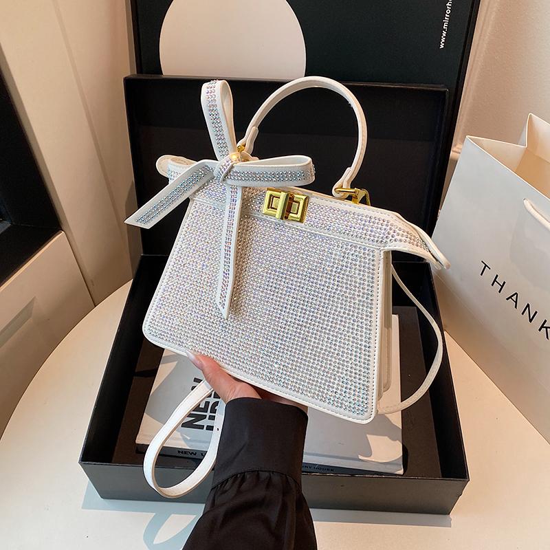 European and American New Diamond-encrusted Handbag Fashionable Retro Full Diamond Shoulder Messenger Chain Women's Bag